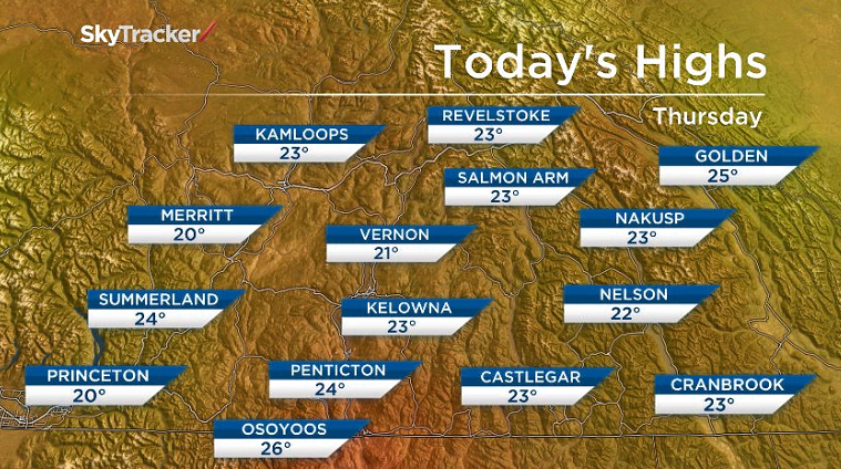 Okanagan Forecast: Cloud with Sun in the Mix for Friday…with a Slight Chance of Showers - image