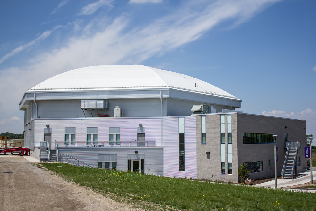 The WindEEE hexagonal wind tunnel at Western University in London.