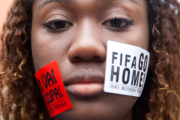 Protesters and Brazilian police continued to clash in Sao Paulo, Rio de Janeiro and at least three other World Cup cities Thursday.