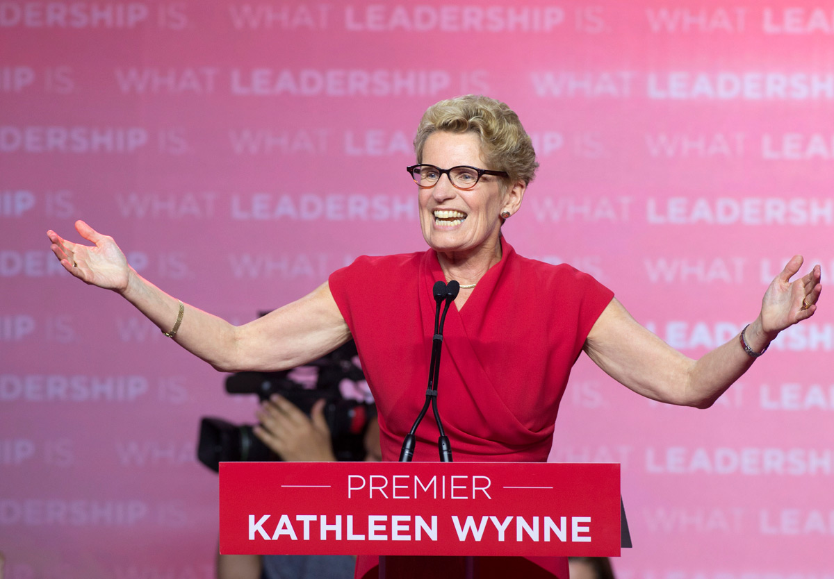 Kathleen Wynne, Liberals win majority government in the Ontario election