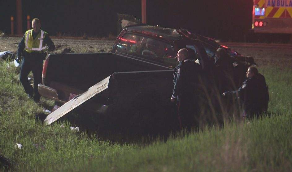 One person is in hospital after driving around north Edmonton at excessive speeds, June 6, 2014. 