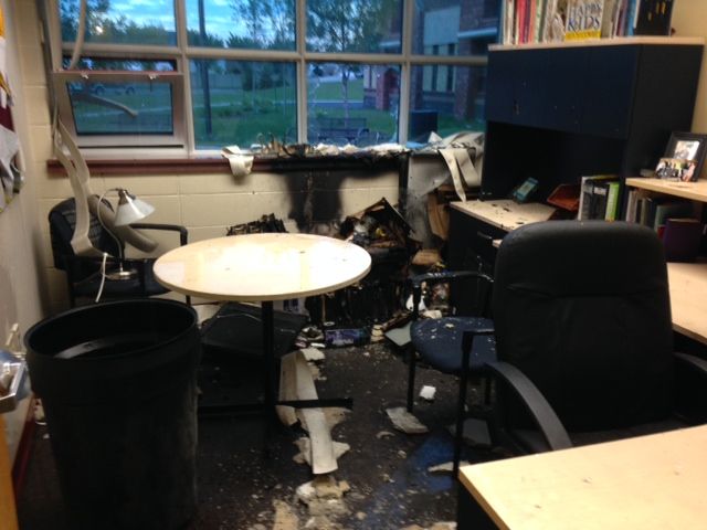 Fire at Archbishop Joseph MacNeil  Catholic School, July 9, 2014.