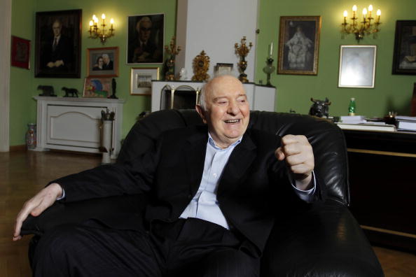 Eduard Shevardnadze, the former Georgian president, smiles during an interview at his home in Tbilisi, Georgia, on Wednesday, Sep. 1, 2010.