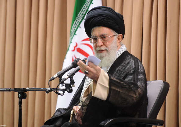 Supreme Leader of Iran Ayatollah Ali Khamenei, gives a speech on the meeting in Tehran, Iran on 8 July, 2014. 