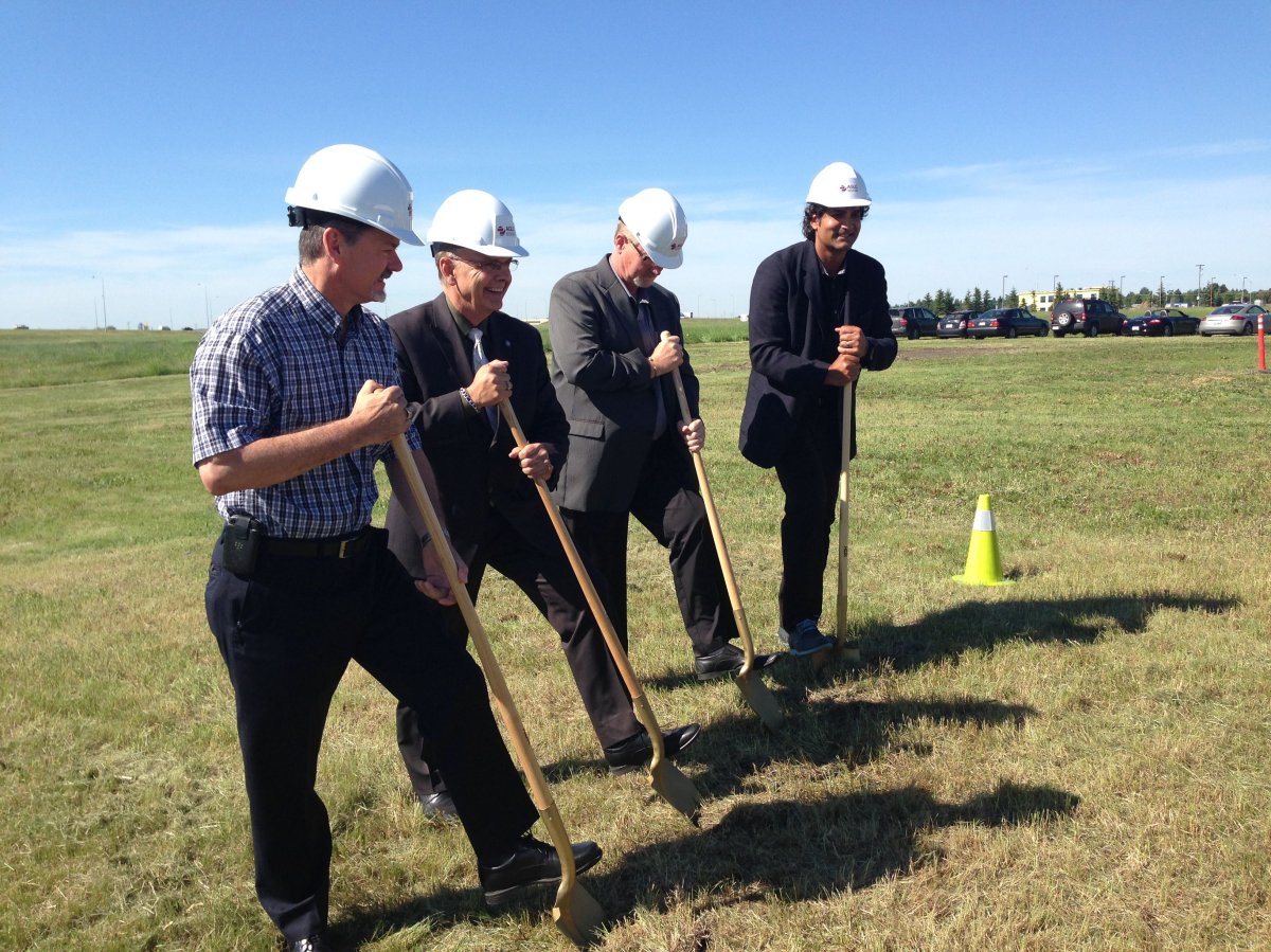 Groundbreaking ceremony at the new  liquor distribution centre in St. Albert; July 4, 2014.
