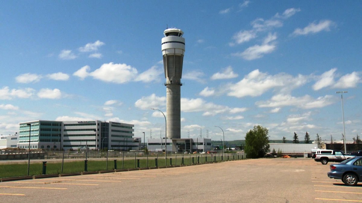 The new air traffic control tower at the Calgary International Airport.