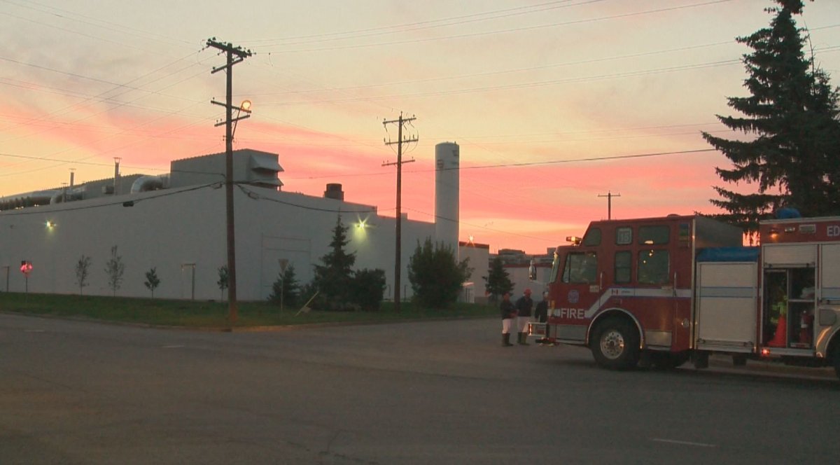 The Lilydale processing plant on 56 Ave., near 97 St. was evacuated due to an ammonia leak. Wednesday, July 30, 2014.