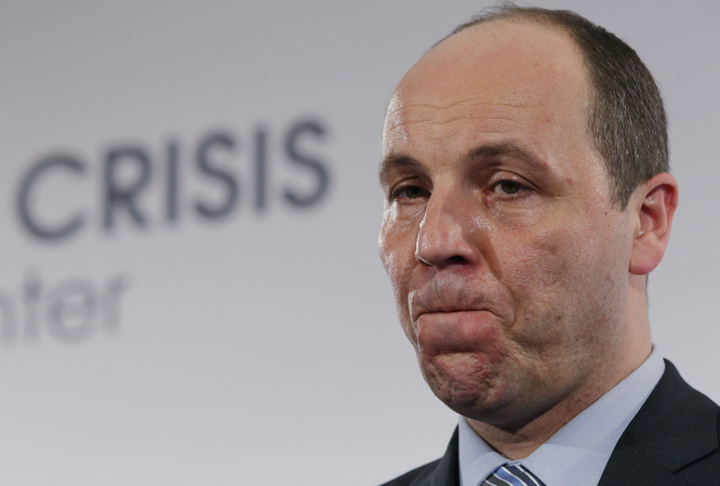 Head of Ukraine's National Security and Defense Council (RNBOU) Andriy Parubiy is seen in this file photo from March 2014.