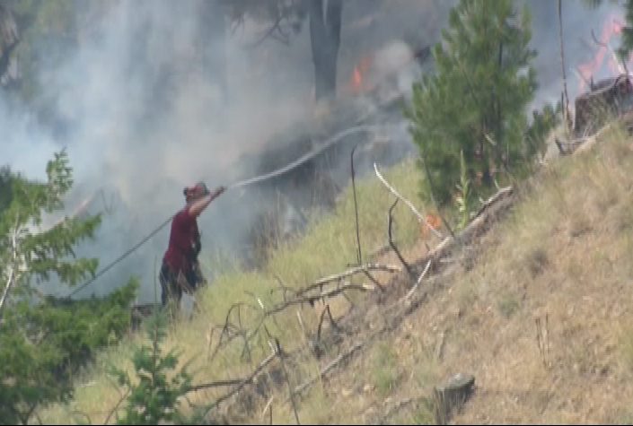 A file photo of crews actioning a wildfire in the South Okanagan. 