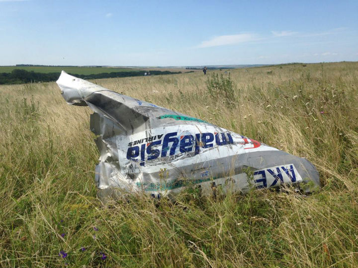 Wreckage from Malaysia Airlines Flight MH17