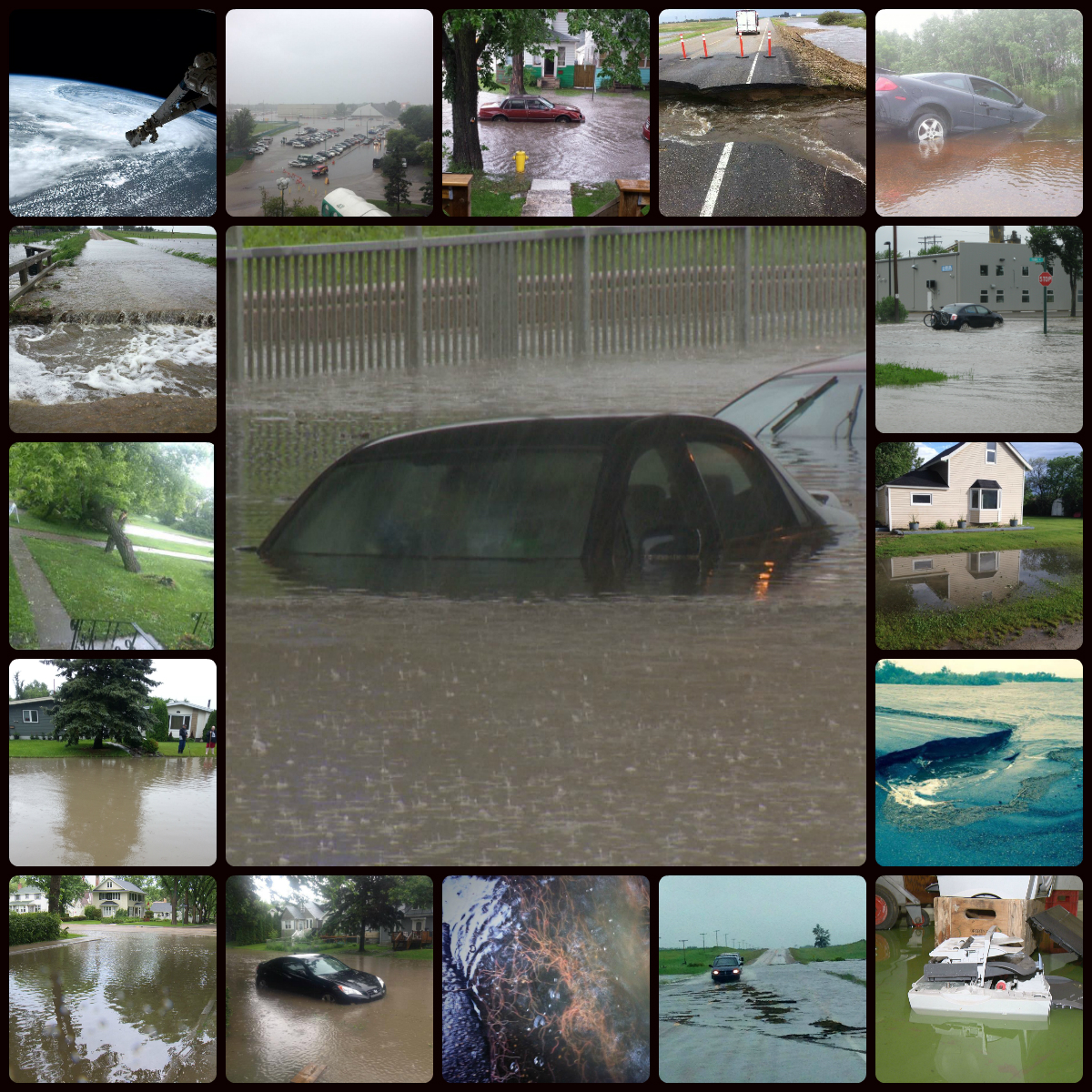 A collection of photos documenting the late June/early July flooding in southeast Saskatchewan.