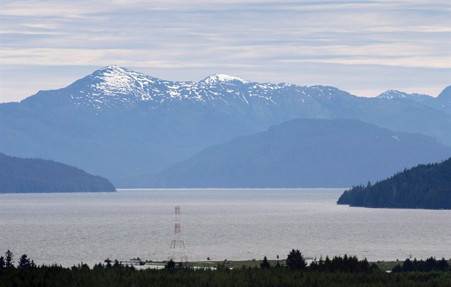 The view looking down the Douglas Channel from Kitimat, B.C. Tuesday, June, 17, 2014. THE CANADIAN PRESS/Jonathan Hayward
