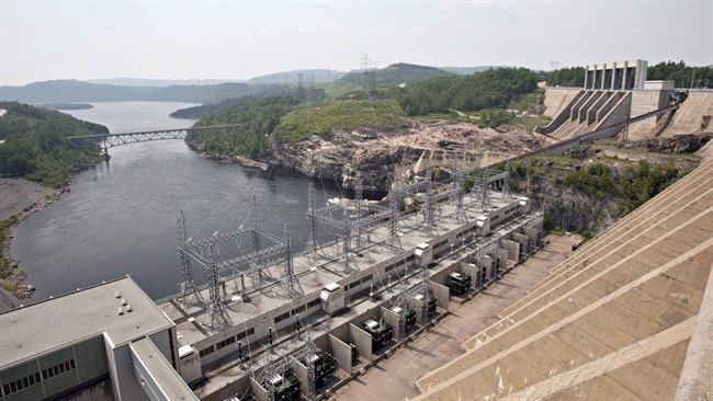 The Jean-Lesage hydro electric dam is pictured June 22, 2010 north of Baie-Comeau Que.