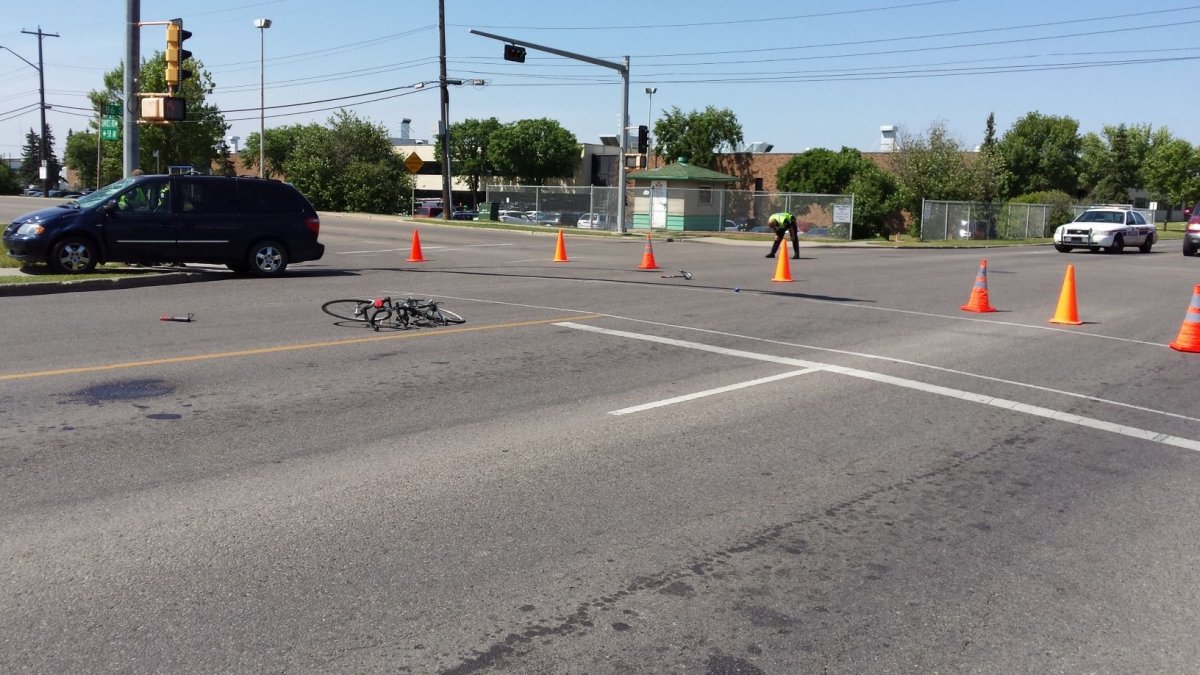 Police believe the cyclist who was hit may have turned when it was not her turn to do so. 