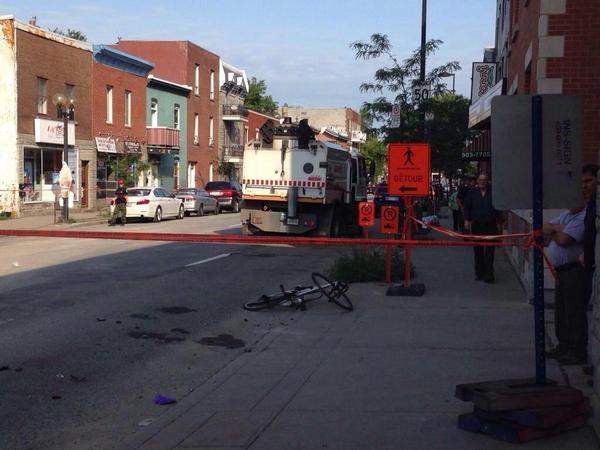 Cyclist in critical condition after collision - Montreal | Globalnews.ca
