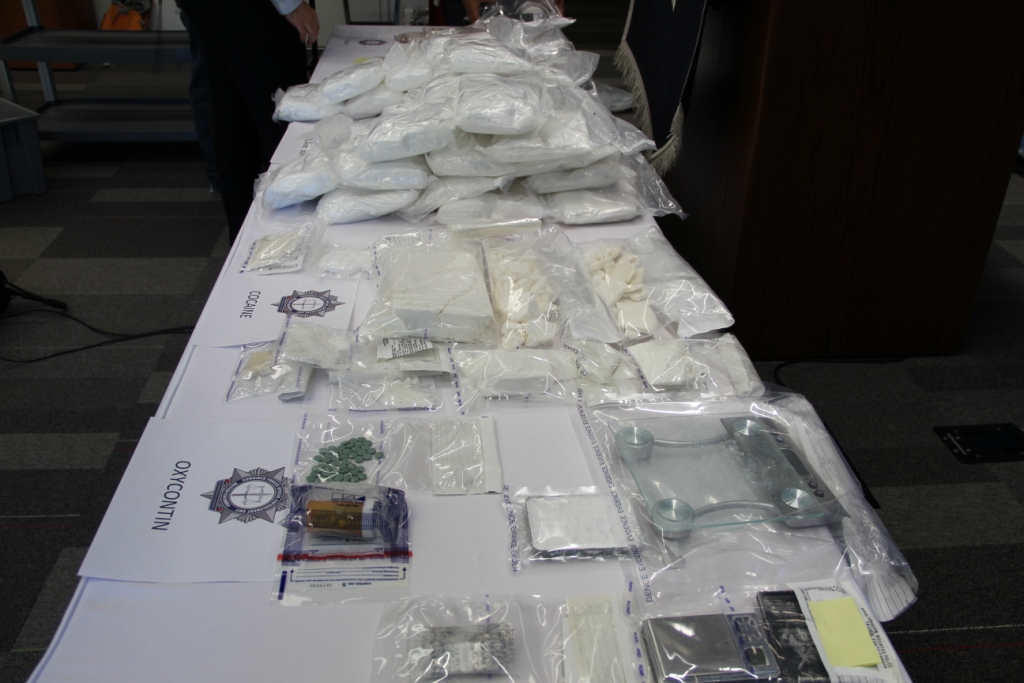 The drugs seized in Langley. 
