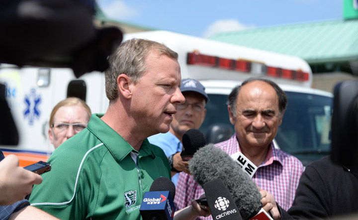 Premier Brad Wall says it's hard to describe and fathom the amount of water that is everywhere in eastern Saskatchewan.