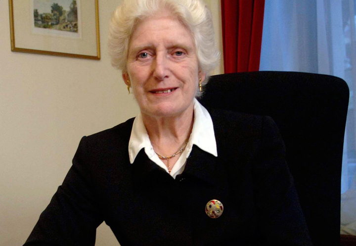 Elizabeth Butler-Sloss in her office in the Royal Courts of Justice in London, in this Friday Jan. 5, 2007 file photo.