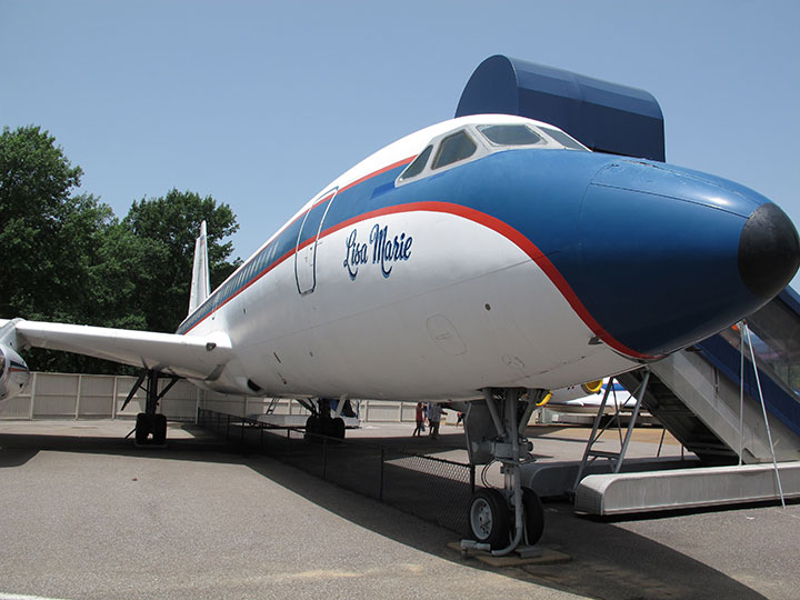 Lisa Marie, one of two jets once owned by late singer Elvis Presley, which is part of the Graceland tourist attraction in Memphis, Tenn. 