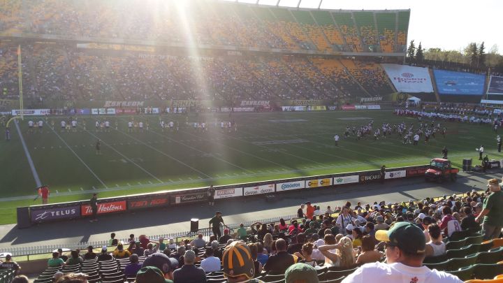 The Edmonton Eskimos' home opener at Commonwealth Stadium Friday, July 4, 2014.