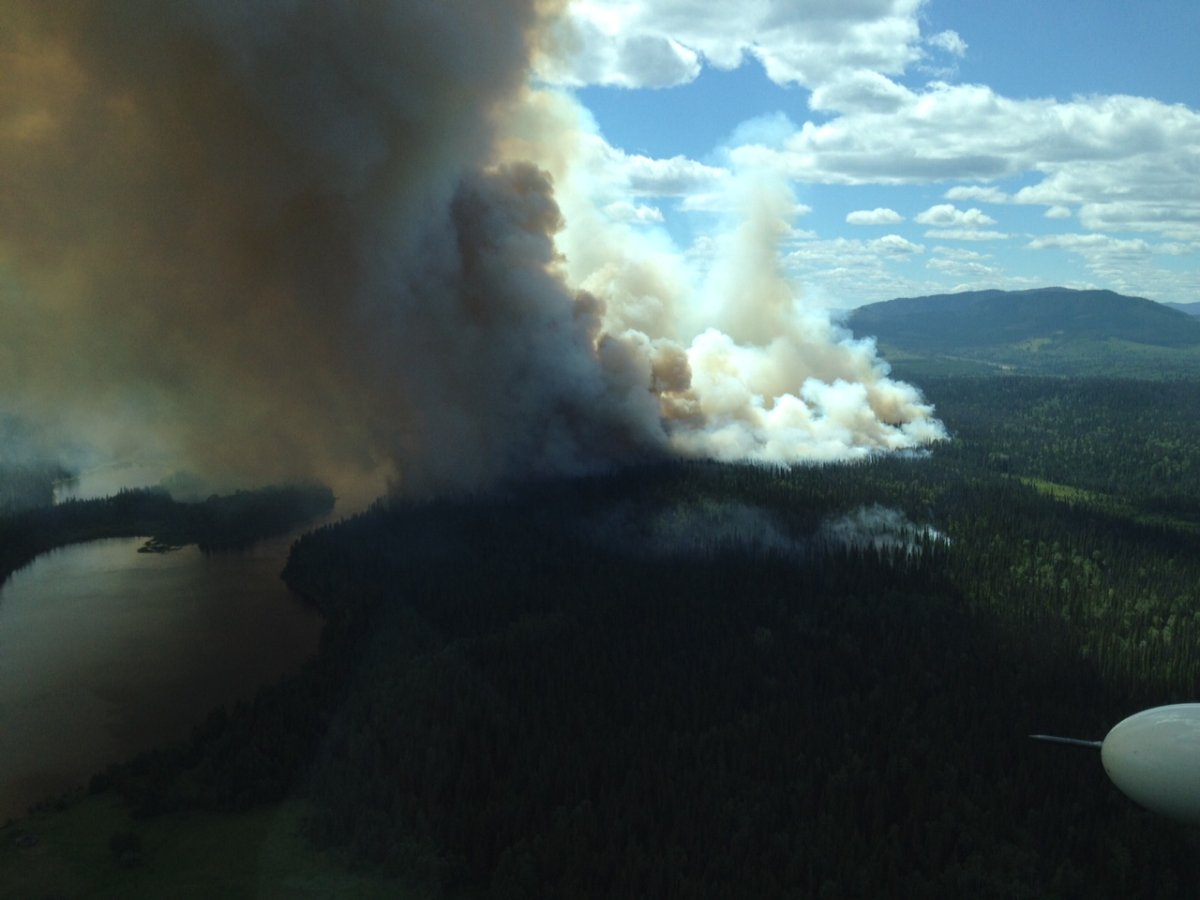 The Euchinko Lakes fire west of Quesnel.