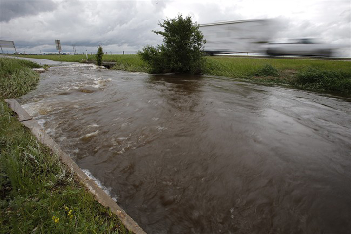 Ditches and culverts are at capacity due to overland flooding in Brandon and surrounding southwest Manitoba.