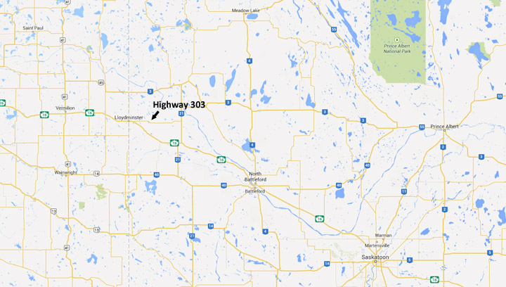 One person killed, several others injured after a three vehicle crash in the R.M. of Wilton, Sask.
