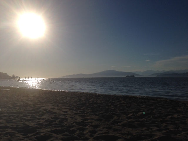 The sun bears down on a Vancouver beach in this file photo.