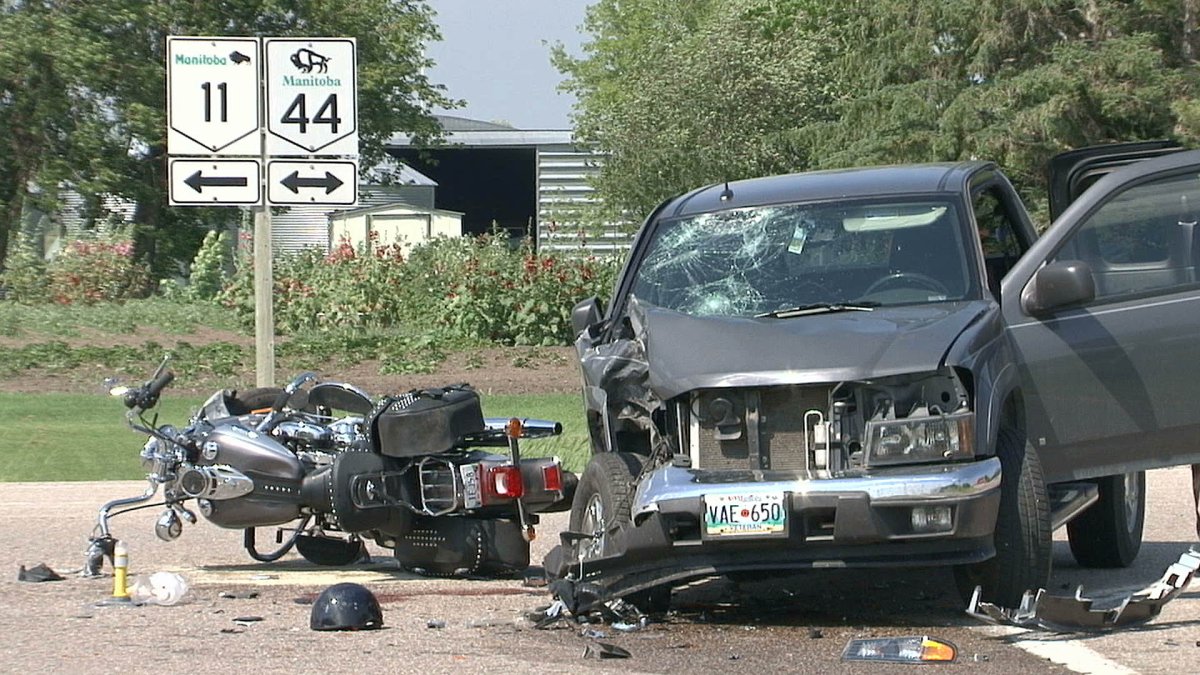 Two motorcyclists died Sunday morning after crashing with a vehicle.