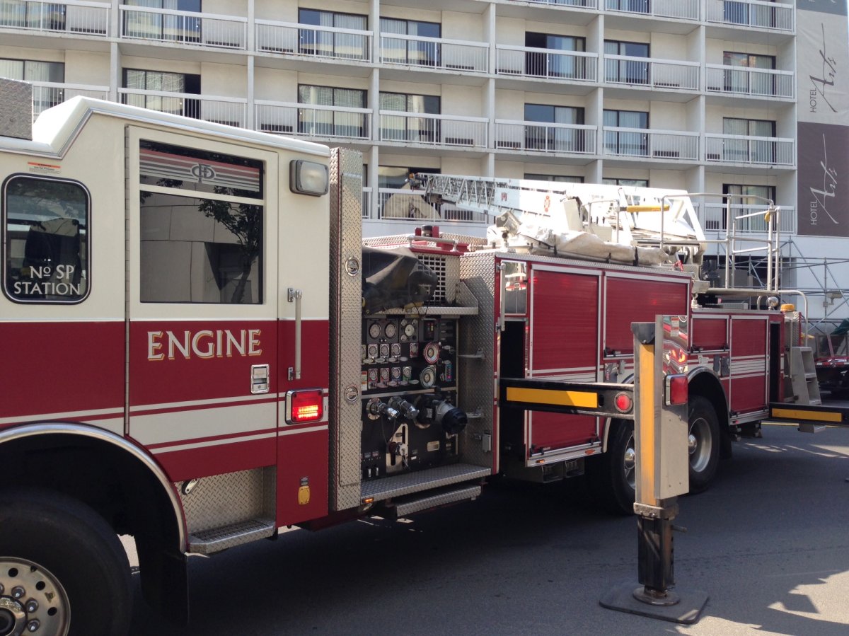 Fire broke out at Hotel Arts on July 14, 2014.