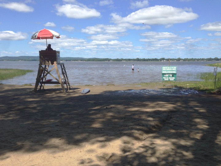 The Bois de l'île-Bizard nature park beach.