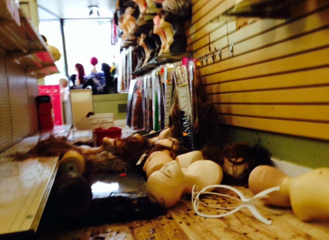 Vernon business falls victim to storm as ceiling caves in - image