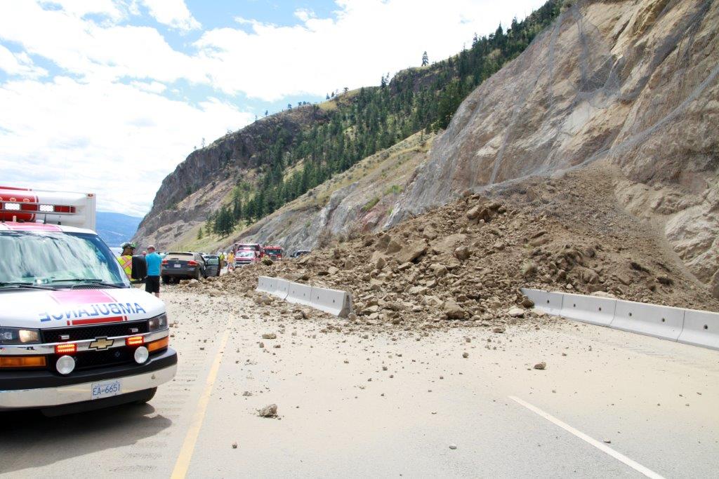 UPDATE: Cleanup Still Underway After Highway 97 Rockslide | Globalnews.ca