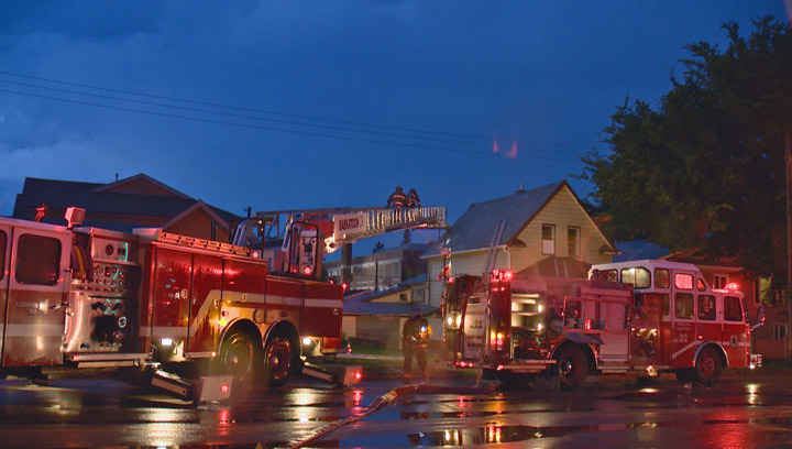 Saskatoon Fire Department officials say lightning strike likely cause of Thursday evening house fire.