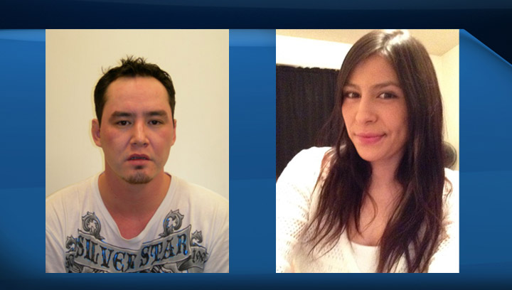 Mounties are on the hunt for Kevin Brian Henderson (left) and Shantel Laureen Mike (right). Both are charged with attempted murder after a missing Montreal Lake Cree Nation woman was located Tuesday.