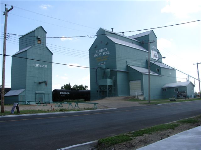 The grain elevator in Leduc, Alberta.