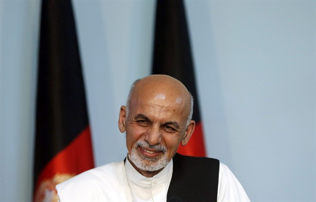 Afghan president Ashraf Ghani Ahmadzai addresses a news conference in Kabul, Afghanistan, Tuesday, July 8, 2014. 