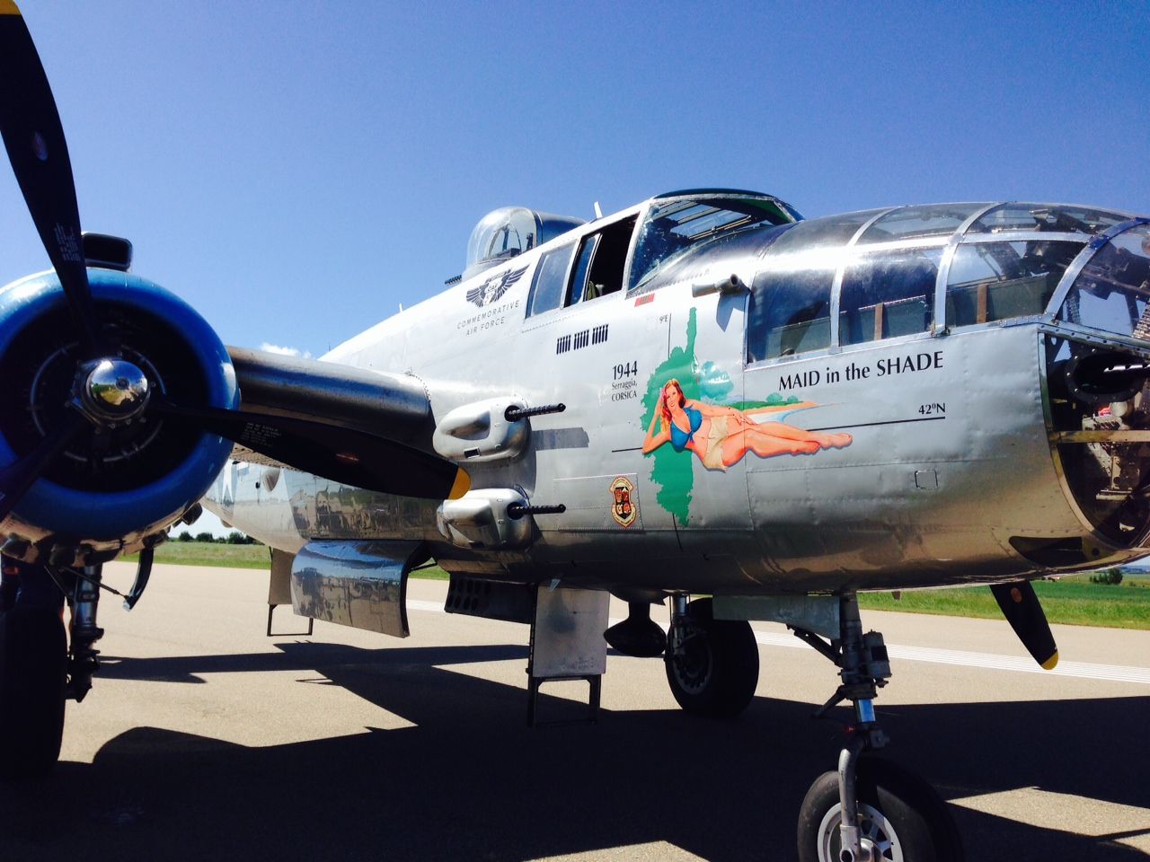 Vintage war plane on display in Airdrie - Calgary