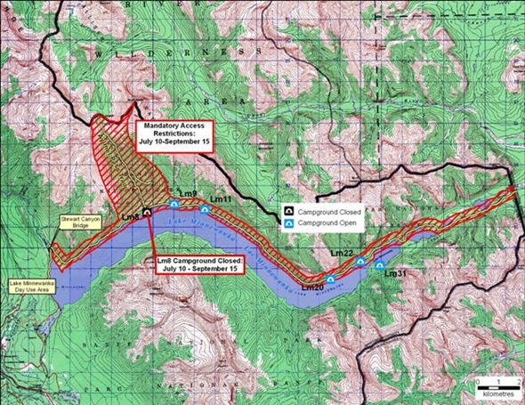 Trail restrictions in place in Banff, due to bear encounters - image