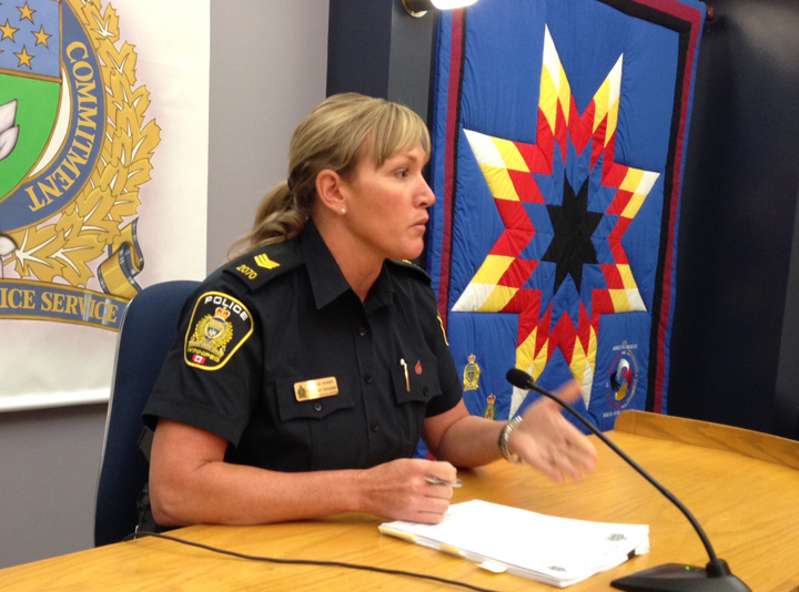 Winnipeg police Sgt. Det. Natalie Aitken says a Winnipeg man has been arrested for luring an Alberta boy.