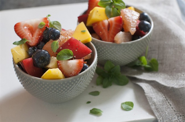 Give fruit salad zing with honey and black pepper