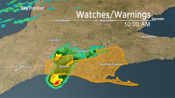 A tornado watch has been issued for parts of southwestern Ontario.