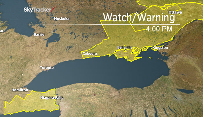 Rainfall warnings have been dropped, though there are still some severe thunderstorm watches in place across eastern an southwestern Ontario.