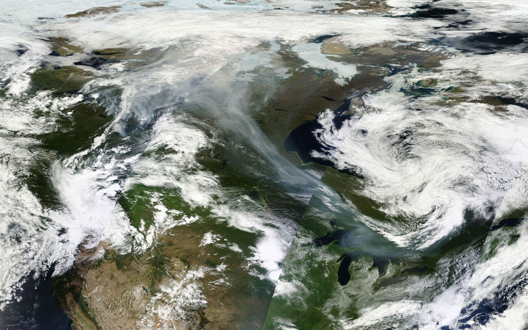 Smoke from wildfires in the Northwest Territories has reached all the way to southern Ontario.