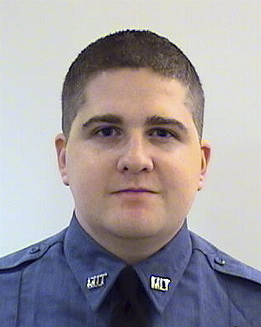 FILE - This undated file photo provided by the Middlesex District Attorney's Office shows Massachusetts Institute of Technology Police Officer Sean Collier, 26, of Somerville, Mass., who was shot to death Thursday, April 18, 2013 on the school campus in Cambridge, Mass. Stephen Silva, a friend of Boston Marathon bombing suspect Dzhokhar Tsarnaev, was arrested Tuesday, July 22, 2014, and is believed to have provided the handgun used to kill Collier.