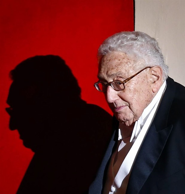This Oct. 17, 2013, file photo, shows former U.S. Secretary of State Henry Kissinger as he attends the Alfred E. Smith Memorial Foundation Dinner in New York. New York-Presbyterian Hospital in Manhattan, where Kissinger has undergone an aortic valve replacement procedure, released a statement saying the 91-year-old ex-diplomat was "resting comfortably" following the procedure on Tuesday, July 15, 2014. (AP Photo/Jason DeCrow, File).