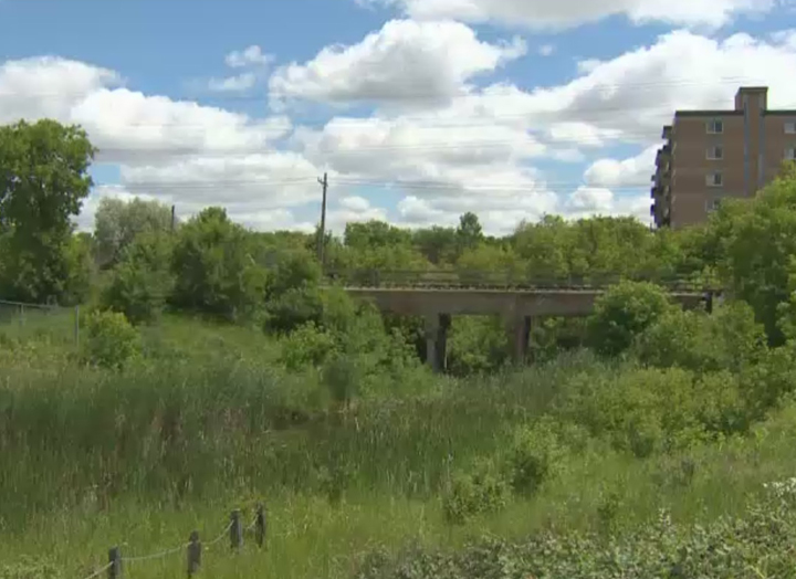 Three teens were robbed and held at this railway bridge over Omands Creek on the weekend.
