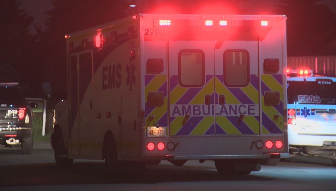 An Alberta ambulance is seen here responding to a call on July 18, 2014.