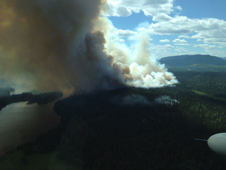 Forest fires rage in Red Deer Creek, B.C.
