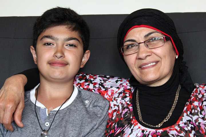 Sana Hassan and her son Omar